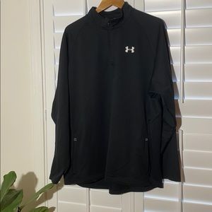 Under Armor Mens Black 1/4 Zip Jacket Size XL